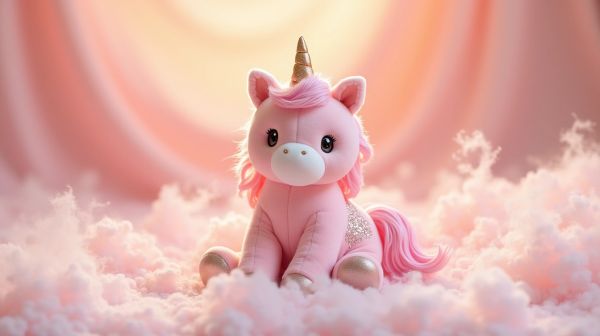 Offrez une peluche licorne rose personnalisée et magique